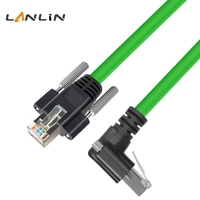 Câble Ethernet coudé Gigabit vert haute flexibilité pour caméra CCD industrielle