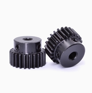 Engranaje Recto Yimihelong de 16 Dientes 1M16T, Engranaje Metálico para Motor con Orificios Internos de 4/5/6/6.35/7/8, Material de Acero, Procesado en Negro - Product Image 1