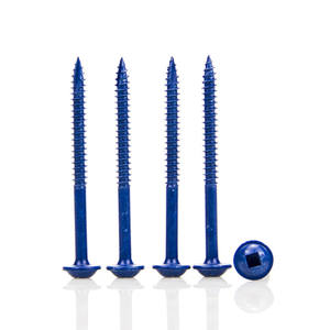 Tornillo de bolsillo con revestimiento azul Cabeza de arandela de ranura cuadrada Cabeza cilíndrica Carretera Óxido Tornillo azul zafiro - Product Image 1