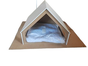 Cuccia per Cani da Interno per Animali di Piccola e Media Taglia fino a 36 kg - Casetta <span class=keywords><strong>in</strong></span> <span class=keywords><strong>Legno</strong></span> con Cuscino, Bianca - Product Image 3