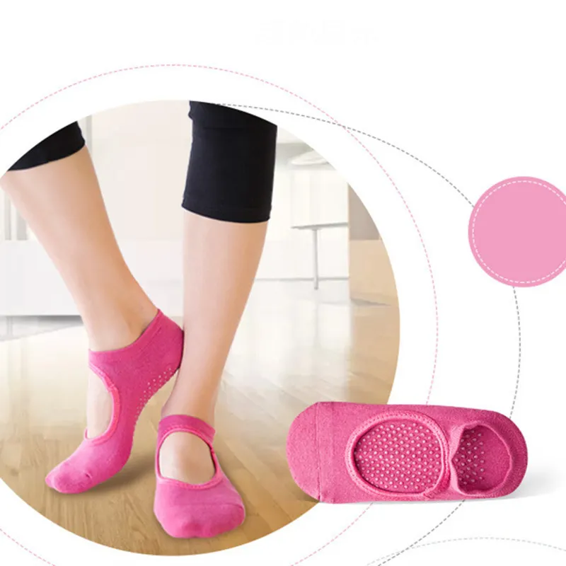 Kadınlar yüksek kalite çorap kaymaz nefes Backless Yoga çorap ayak bileği bayanlar bale dans spor çorapları