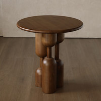 Table basse en bois massif de style vintage, créative, pour balcon, réception, convient aux petits espaces, robuste, durable, rétro