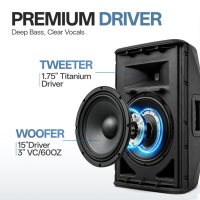 Sistema de Sonido Digital para Escenario Accuracy Pro Audio CAO15D3 de Plástico, 700W RMS, Altavoz Activo Profesional de 15 Pulgadas