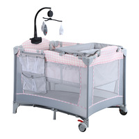 Lit de voyage pliant en métal au design moderne, lit d'appoint portable pour bébé, idéal pour le parc, l'école, les repas et l'extérieur, berceau pour nouveau-nés