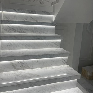 Precio Competitivo <span class=keywords><strong>de</strong></span> Fábrica, Proyecto <span class=keywords><strong>de</strong></span> Villa, Mármol Natural Volakas, Baldosas <span class=keywords><strong>de</strong></span> Suelo Pulido, Barandilla <span class=keywords><strong>de</strong></span> Vidrio para <span class=keywords><strong>Escalera</strong></span> Interior <span class=keywords><strong>de</strong></span> Mármol - Product Image 3
