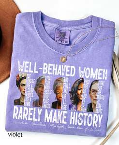 T-Shirt a Maniche Corte da Donna Comfort Colors, Girocollo 100% Cotone con Design Iconico Femminista Stampato, Vestibilità Casual per Tutte le Stagioni - Product Image 1