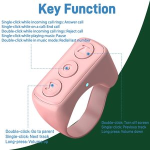 Nuevo volteador de página de control remoto Lazy Person para la aplicación <span class=keywords><strong>Kindle</strong></span>, lectura de libros electrónicos, anillo remoto inalámbrico Bluetooth para grabación de video - Product Image 5