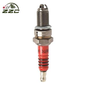 GOOFIT D8TC Bougie d'allumage <span class=keywords><strong>à</strong></span> 3 électrodes de remplacement pour moto 50cc <span class=keywords><strong>70cc</strong></span> 90cc 110cc ATV 150 Moped Go Kart <span class=keywords><strong>Scooter</strong></span> - Product Image 1