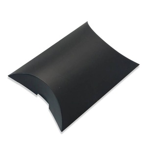 Custom Luxury <b>Black</b> Paper Pillow <b>Box</b>, Pillow <b>Box</b> Packaging for Gifts - Product Image 1