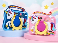Tablette pour enfants 7 pouces Android 8.1 2 Go 16 Go WiFi 1024x600 Bleu Rose Tablette PC pour enfants avec étui licorne et support