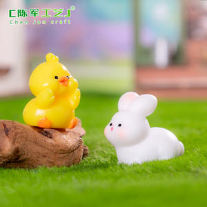 Buena calidad Chunjun paisaje lindo beso cara pequeño Animal bebé casa Diy Decoración Accesorios Mini escritorio coche adornos - Product Image 4