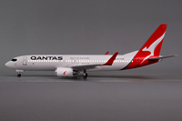 Vente En Gros Personnalisable Qantas Boeing 737-800 Modèle D'avion à L'échelle 1/85 avec lumières LED, train d'atterrissage et s