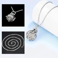 Collier vintage en argent avec inscription du dieu urn, médaillon commémoratif, pendentif pour arbre, dans son cœur, bijoux de crème souvenir