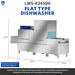 Lave-vaisselle commercial LWS-E3450H, économe en énergie, automatique, à convoyeur, avec sécheuse pour cuisine - Product Image 4