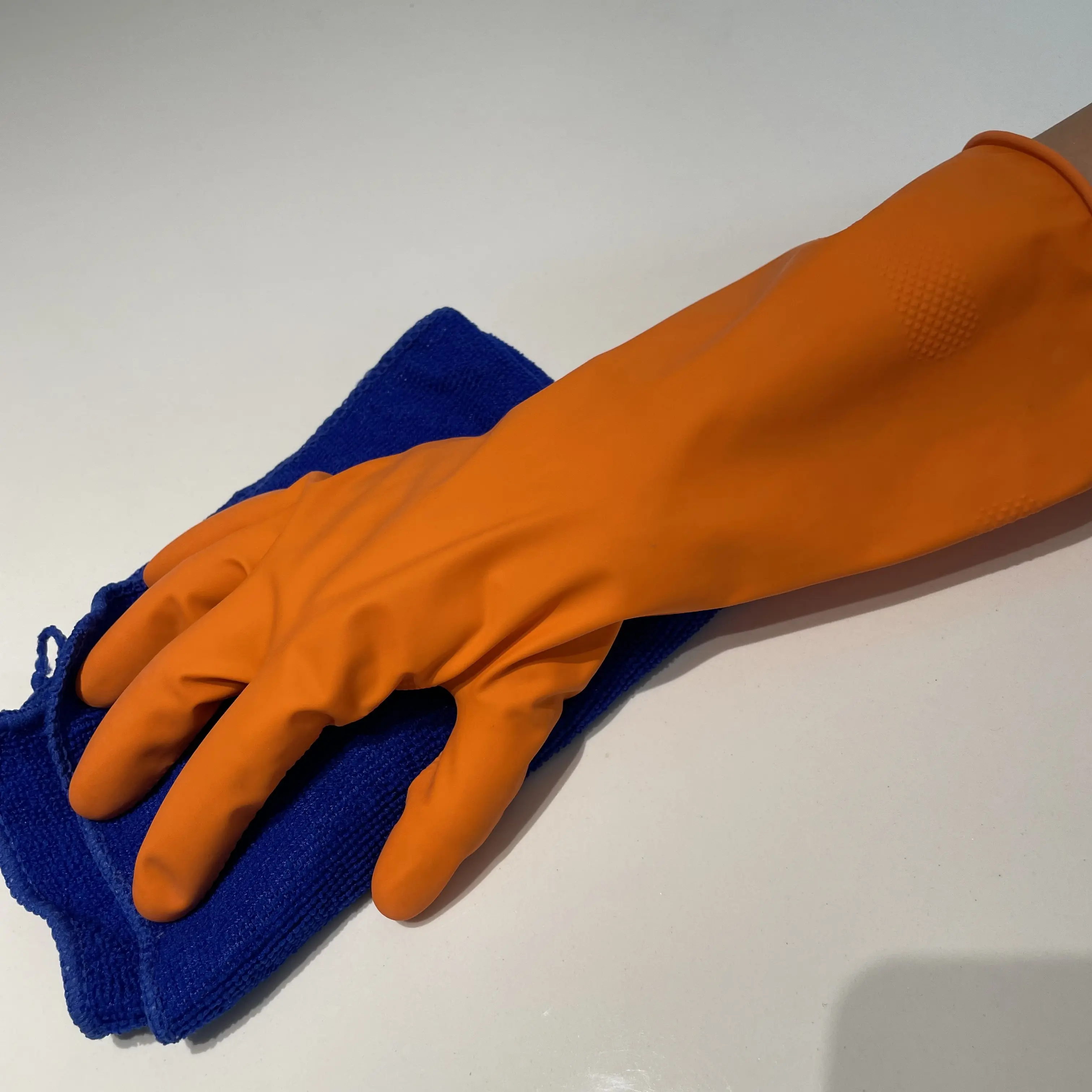 Оранжевые латексные бытовые перчатки для мытья посуды, горячая Распродажа, латексные складские перчатки