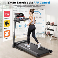 Tapis roulant électrique pliable haut de gamme S35 avec inclinaison automatique 1-15%, multi-niveaux, solide, écran LED sans fil pour la fréquence cardiaque, moteur 3HP, pour la maison