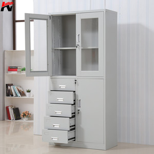 Thiết kế hiện đại glass cửa tủ hồ sơ văn phòng tủ xuống 5 ngăn kéo vật liệu kim loại tủ - Product Image 4