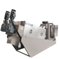 Presse à vis en acier inoxydable certifiée CE pour la déshydratation des boues, 380V, qualité industrielle