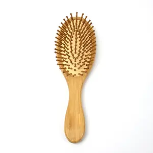 중국 공장 도매 주문 로고 친환경 순수 천연 대나무 확장 벤트 에어 쿠션 detangler hairbrush