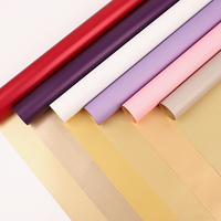 Papier d'emballage pour bouquet de fleurs en OPP imperméable, deux tons or, pour emballage cadeau, fournitures pour fleuristes, vente en gros