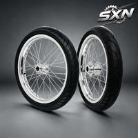 Kit de roues Supermoto CNC 17 pouces Sur-Ron Light Bee LBX, chromé argenté, en aluminium billette, pièces de mise à niveau premium pour moto électrique