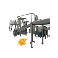 Machine industrielle automatique de fabrication de chips de pommes de terre croustillantes, type Pringles et Lays, en boîte tubulaire, empilable