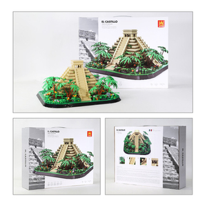 Blocchi di Costruzione in Plastica a Piccole Particelle della Piramide Maya di Kukulcan Messicana, Gioco Educativo per Bambini, Puzzle da Costruire, Regalo - Product Image 6