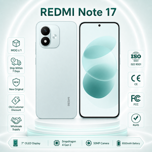 Smartphone Redmi Note 17 5G 2026, nouveau modèle original, écran 7 pouces, appareil photo 50MP, batterie 8000mAh et NFC, téléphone Android REDMI <span class=keywords><strong>Xiaomi</strong></span> - Product Image 1