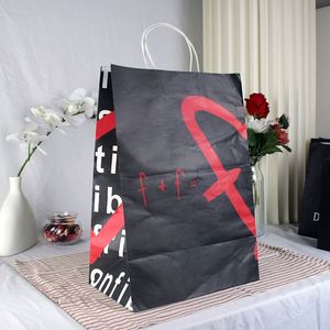 Sacs en papier personnalisés imprimés, sacs en papier kraft recyclables, sacs cadeaux pour vêtements, sacs à emporter pour aliments avec votre propre logo - Product Image 2