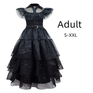 RTS Mom and Me TV & Movie Disfraces Vestido Negro Organza Vestido de lujo Cinturón de regalo - Product Image 1