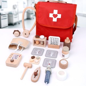 Juego de Juguetes de Madera Educativos <span class=keywords><strong>para</strong></span> Jugar al Doctor, Estetoscopio de Madera, Kit Médico, Herramientas de Dentista, <span class=keywords><strong>Regalo</strong></span> <span class=keywords><strong>Perfecto</strong></span> <span class=keywords><strong>para</strong></span> Bebés, Niños y Niñas - Product Image 1