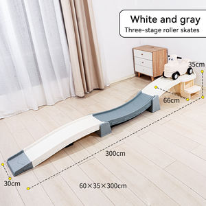 Usine Vente Dessin Animé Conception Intérieur Jouets Éducatifs En Plastique Blanc Enfants Piste haut et bas Roller Coaster Ride sur Voiture Scooter - Product Image 5