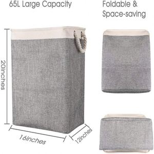 Collapsible Large Laundry <b>Hamper</b> Dirty Clothes Organizer Tall Laundry Basket With Removable Bag - Product Image 3
