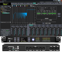 Altavoces QSC de alto rendimiento, 3 Entradas, 6 salidas, procesador de audio FIR Bass para LINE ARRAY DSP