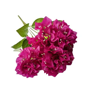 Vente en gros directe grand bouquet de fleurs artificielles standard bouquet de mariage vente en gros fleur artificielle bougainvillier hortensia