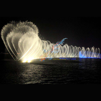 Fuente Musical Personalizada de Diseño Nuevo 2026, Fuente de Agua para Exteriores con Luz LED DMX
