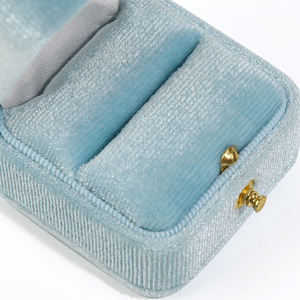 Weimei Hot Design Jewelry Mini <b>Ring</b> Joyero <b>Box</b> Packaging Blue <b>Jewellery</b> Boxes Personalized Logo Velvet Jewelry <b>Box</b> - Product Image 6