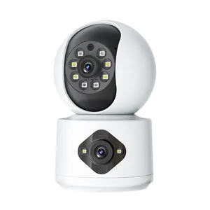 Kamera pengawas dalam ruangan WiFi, kamera keamanan rumah IP PTZ kamera CCTV 360 nirkabel