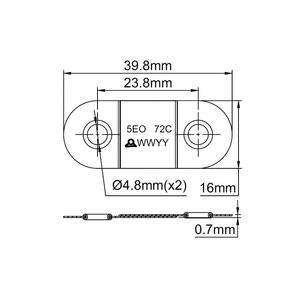 נתיכים אשניים אדומים מנחושת, נתיך אוטקטית לבולמי אש, תואם ROHS, פליז, מהיר, משיכה קטנה, 5EO Ultimheat - Product Image 2