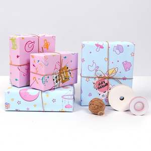 Wholesale 80g Birthday Cartoon Art <b>Paper</b> Tissue 43*300cm Gift Luxury Custom Packaging <b>Wrapping</b> <b>Paper</b> <b>Roll</b> - Product Image 6