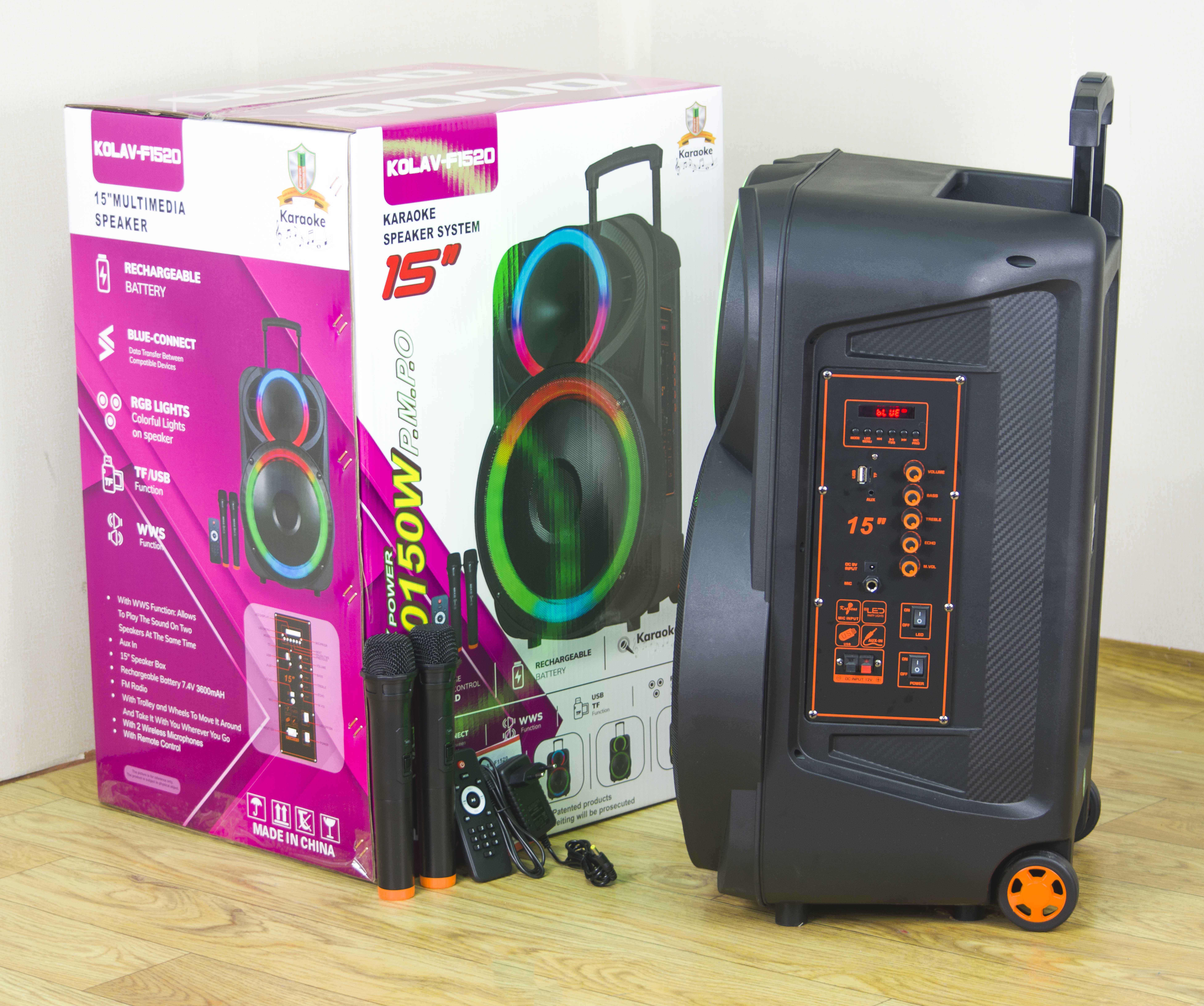 Wireless Trolley Speaker AILIANG-KOLAV-F1520 Portable Powerful