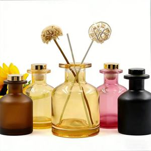 Glass Aromatherapy Fragrance Bottle 50ml 100ml 150ml 250ml Custom Luxury Matte Black Empty Glass Aroma <b>Reed</b> Diffuser Bottle - Product Image 5