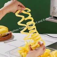 110V 220V tranches de frites améliorées manivelle légumes spirale coupe-pomme de terre Twister frites Machine pour Restaurants
