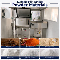 Mélangeur à ruban industriel pour poudres, machine de mélange horizontale SUS304 pour le mélange de poudres alimentaires et chimiques