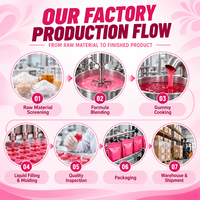 Gummies pour femmes d'âge mûr à marque privée OEM, mélange botanique de grenade, sans sucre, supplément nutritionnel quotidien, vente en gros usine