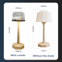 Lampe de bureau sans fil LED, lampe de chevet, 3 températures de couleur, 16 variations de couleur, à intensité variable, veilleuse Aurora, lampe de chambre