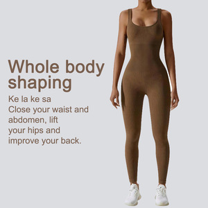 Tuta da Yoga monopezzo con tappetino per il petto staccabile <span class=keywords><strong>abbigliamento</strong></span> Fitness monopezzo per l'esercizio e il Fitness - Product Image 3
