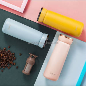 PINKAH 15oz/470ml Thermos sous vide en acier inoxydable Tasse à café au design classique pour la rentrée des classes Bouteille d'eau chaude avec infuseur - Product Image 1