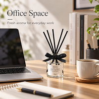 Diffuseur de parfum d'ambiance OEM & ODM 50 ml avec bâtonnets en rotin pour la maison, la chambre et le bureau