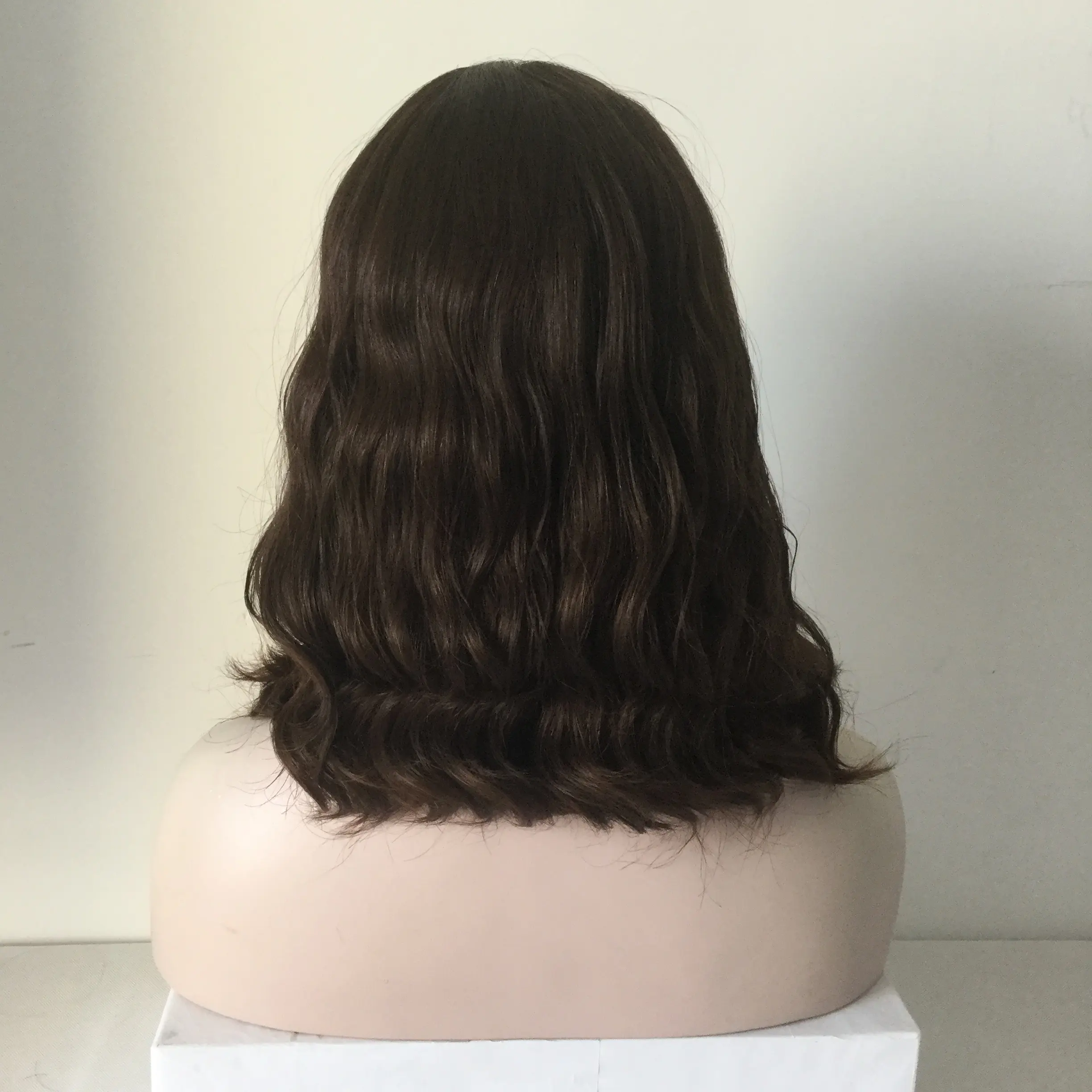 Hot Popular Body Wave Natural Color Virgin Russian Human Hair Jewish Silk Top Wig
